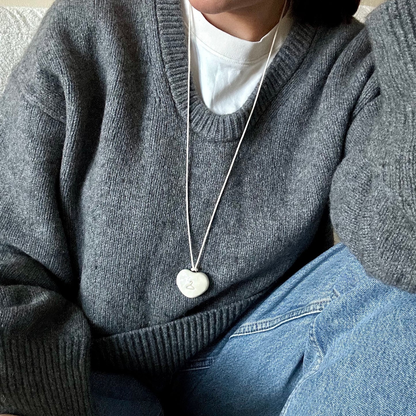 Керамічний підвіс Сердечко з вішаком