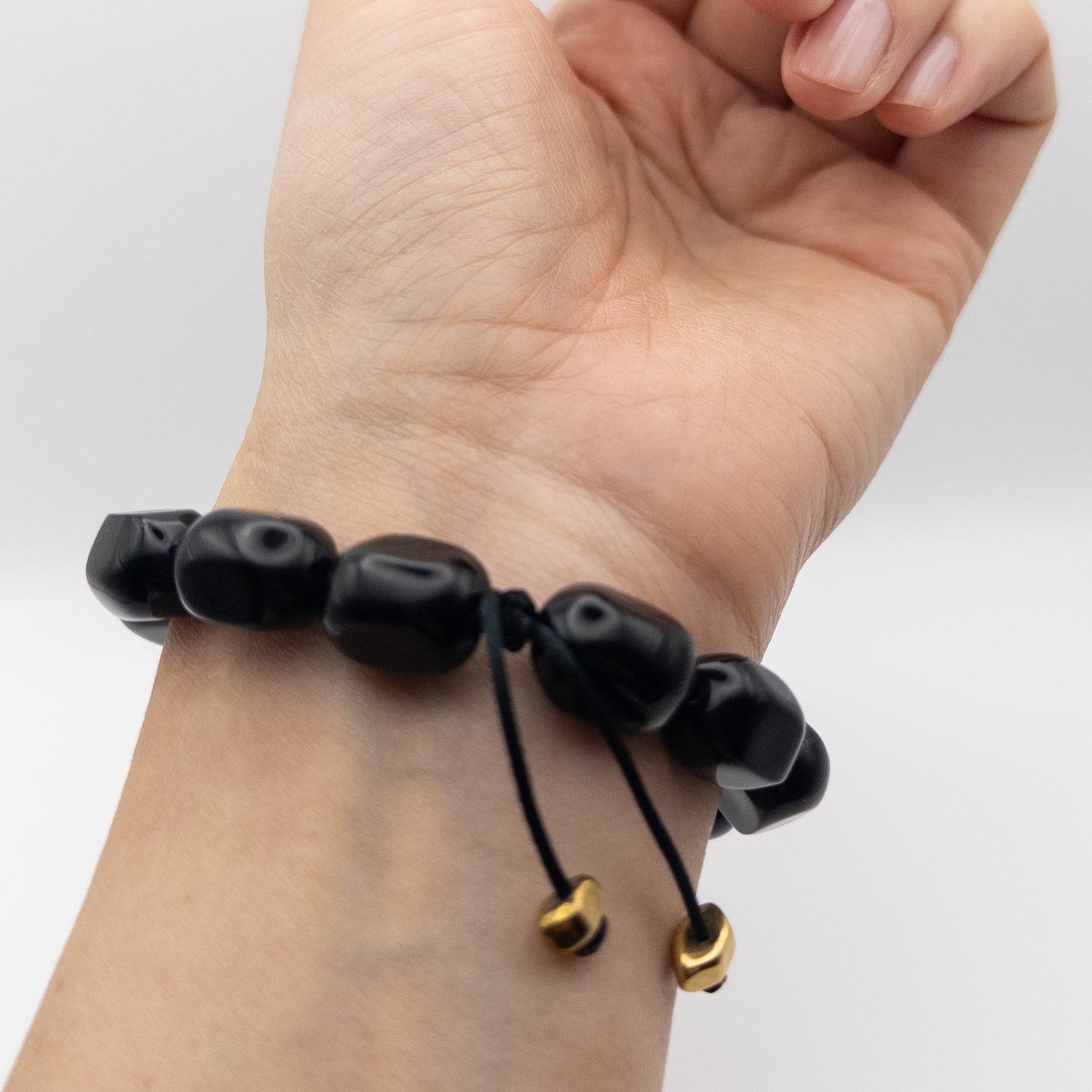 Браслет керамічний Кролик ручної роботи з натуральним камінням