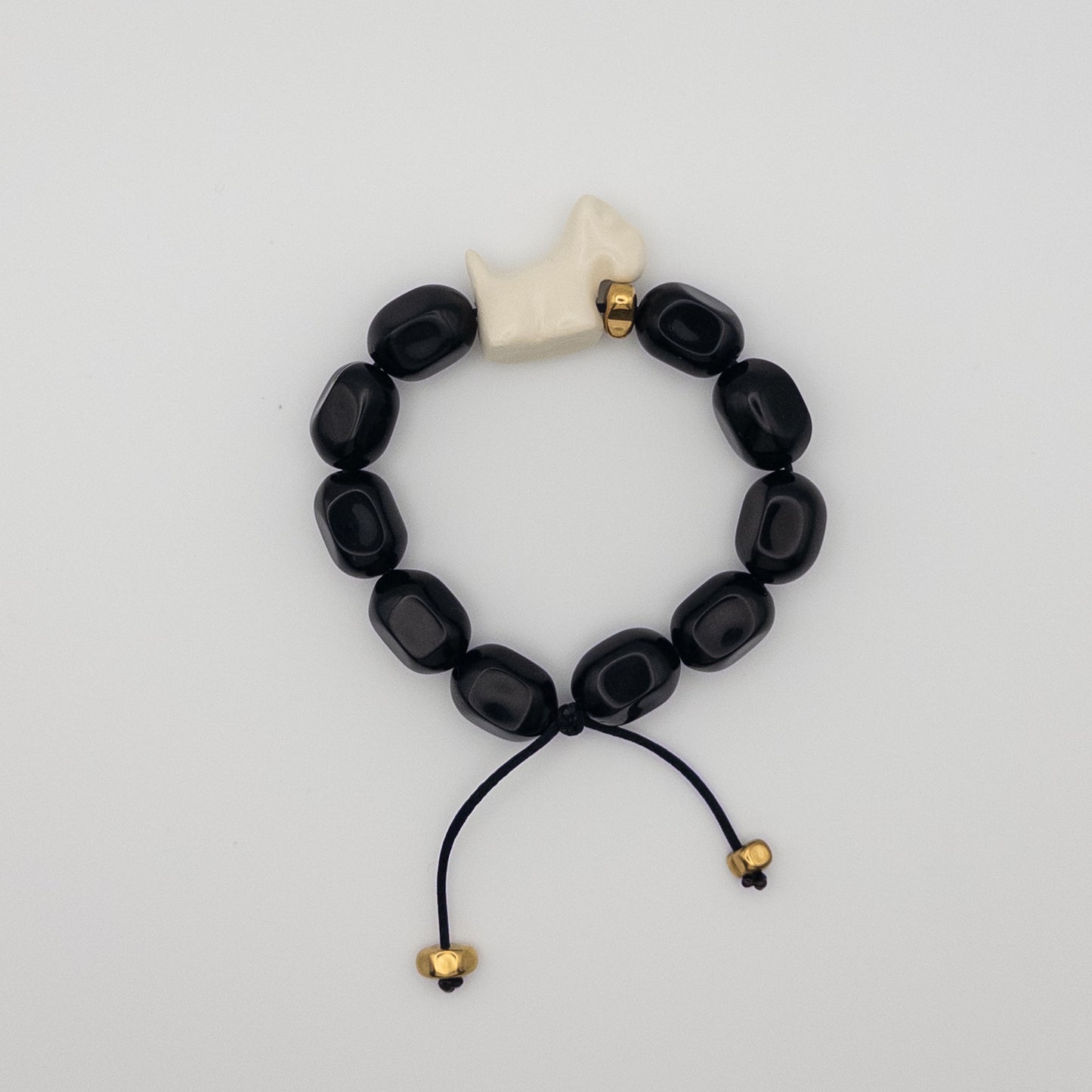 Браслет керамічний Весті ручної роботи з натуральним камінням