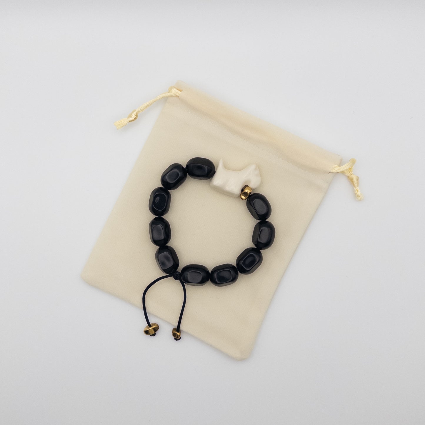 Браслет керамічний Весті ручної роботи з натуральним камінням