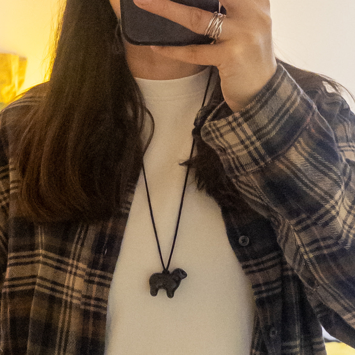 Керамічний підвіс Овечка чорна