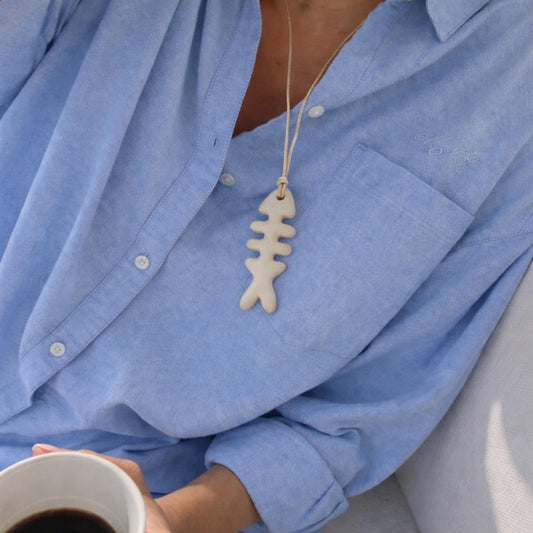 Ceramic pendant Skeleton